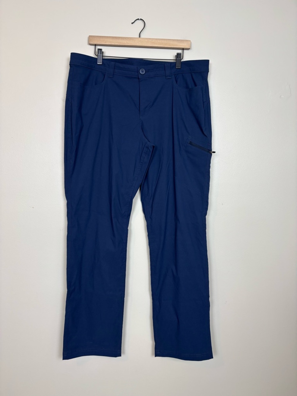 Eddie Bauer Rainer Blue Hiking Pants Guide Pro Stretch Performance Size 16 Woman